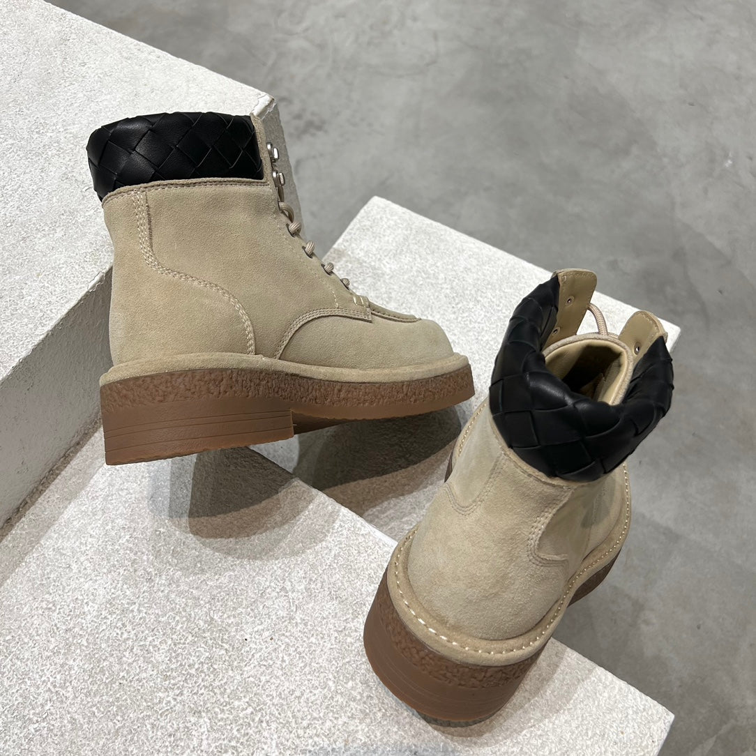 HADDOCK LACE-UP ANKLE BOOT IN KHAKI BROWN SUEDE