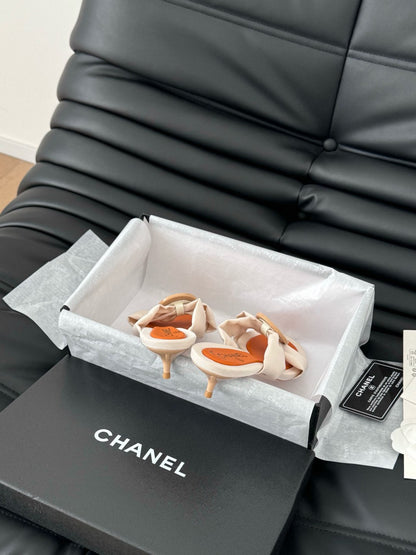 VIVID ORANGE FABRIC CC SLIDE SANDALS