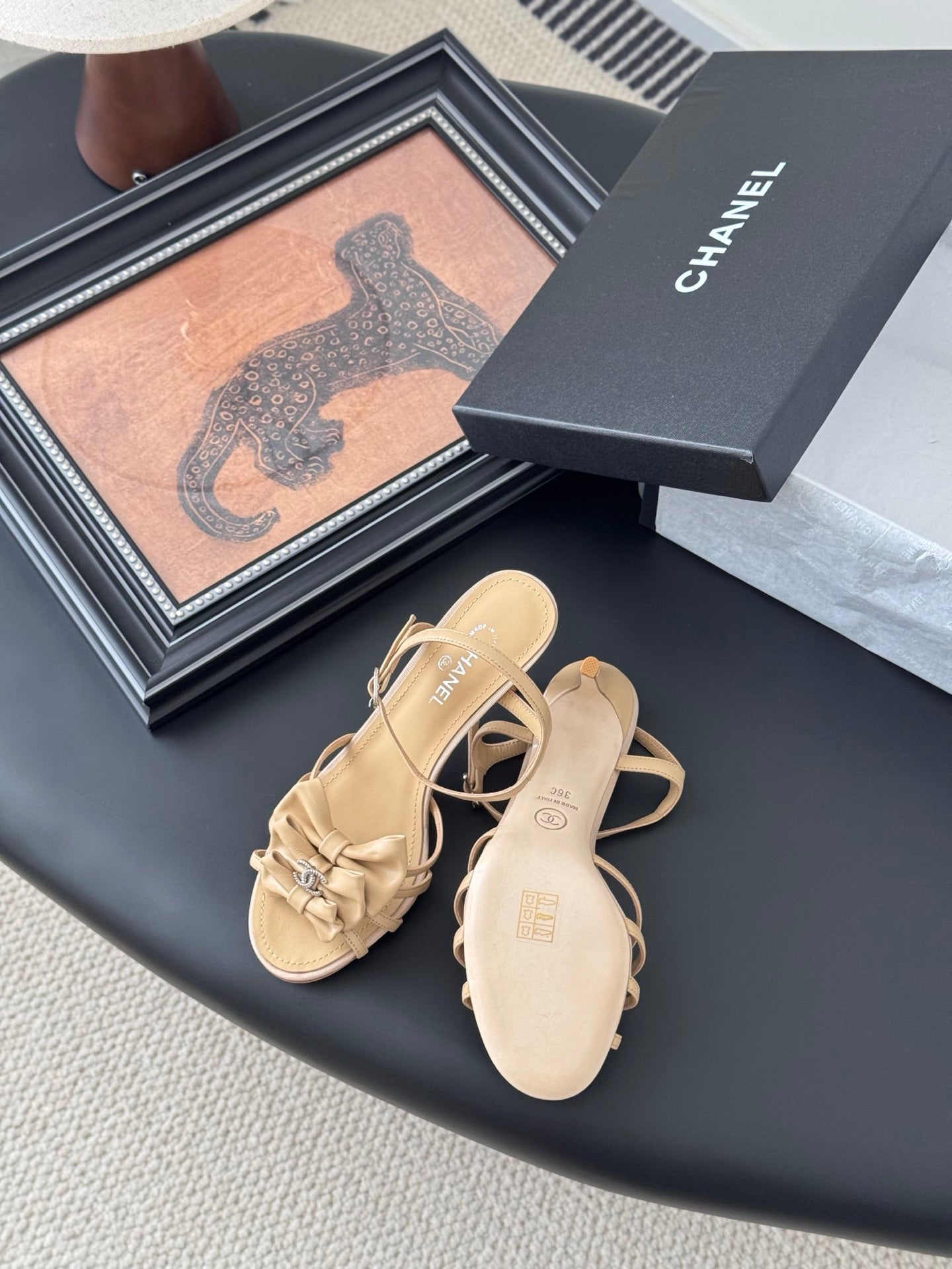 HIGH HEELS SANDALS IN TAN BEIGE SHEEPSKIN