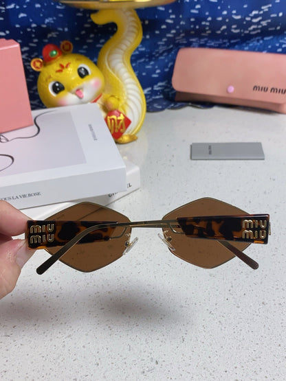 LOGO SUNGLASSES 560865 IN HAVANA ACETATE GOLD METAL BROWN LENS