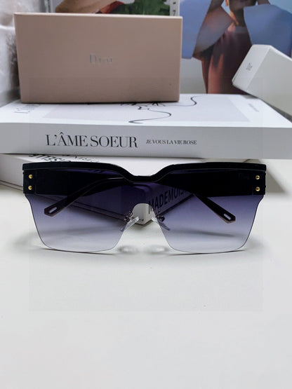 OBLIQUE SUNGLASS 571601 IN BLACK METAL