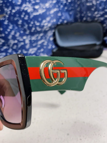 SQUARE FRAME SUNGLASSES 573303 IN ACETATE EMBOSSED LOGO