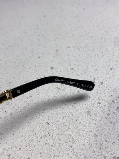 SQUARE SUNGLASSES 632030 IN BLACK ACETATE CLEAR LENSES