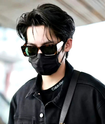 CHUNKY RECTANGULAR FRAME SUNGLASSES G204 IN ACETATE