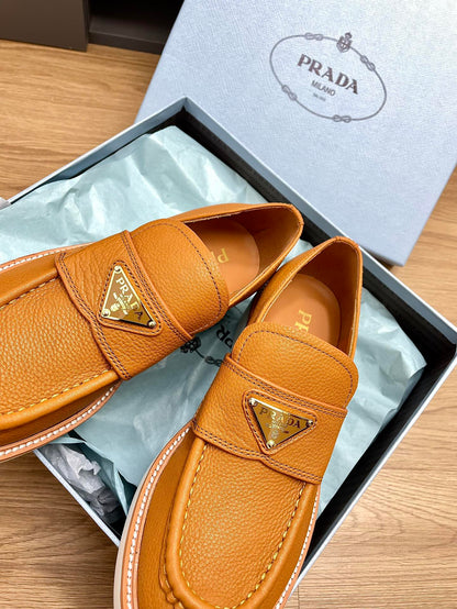 PRA CHOCOLATE LOAFERS BRONZE CALFSKIN