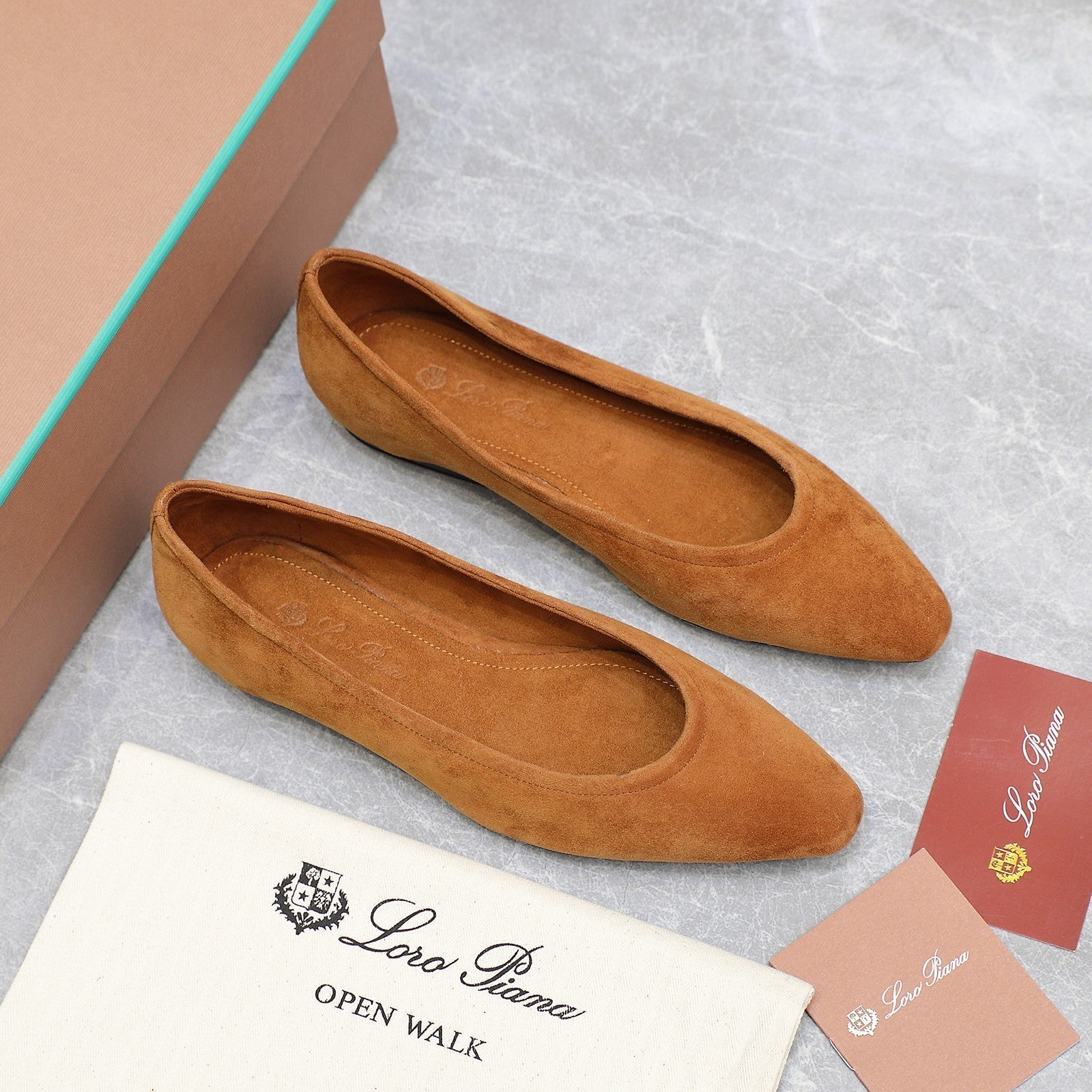 CLASSIC BALLET SHOES IN BRONZE BROWN SUEDUE
