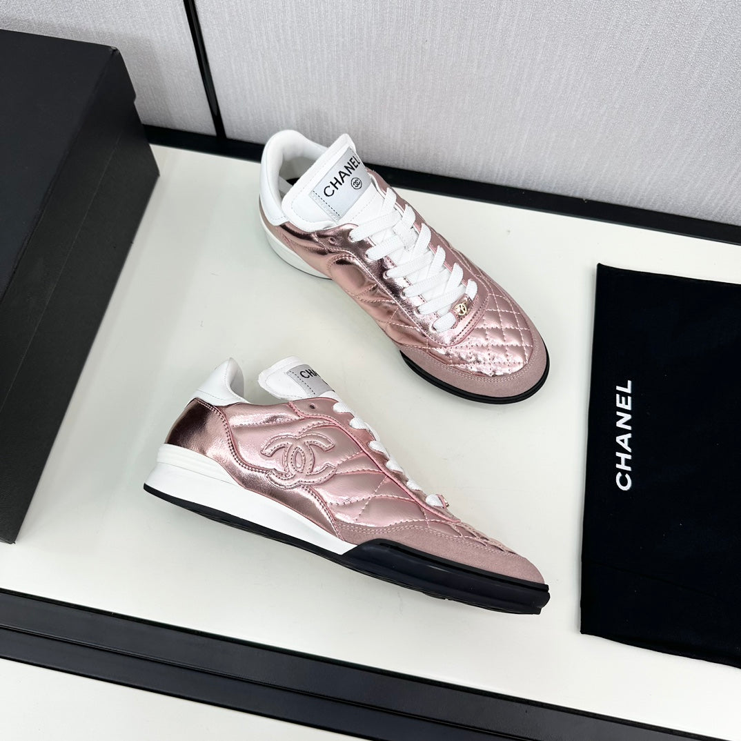 SPORTS SHOES IN GLOSSY COPPER CALFSKIN