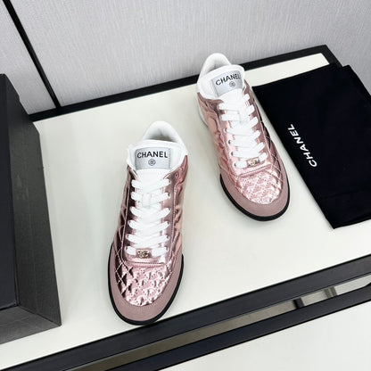 SPORTS SHOES IN GLOSSY COPPER CALFSKIN