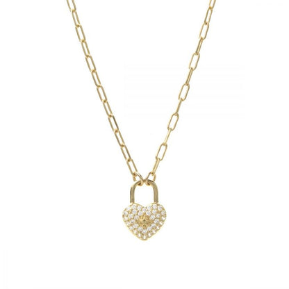 HEART PADLOCK NECKLACE